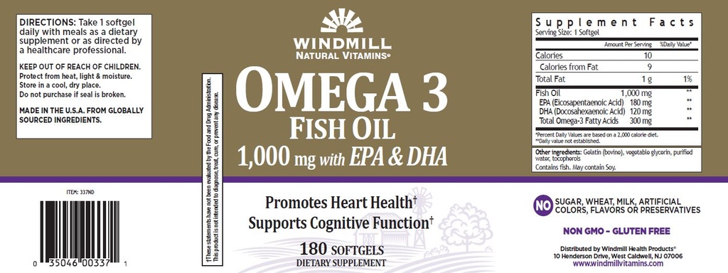 OMEGA III EPA + DHA 1000 MG 180 TABLETAS BLANDAS 180 SERVICIOS