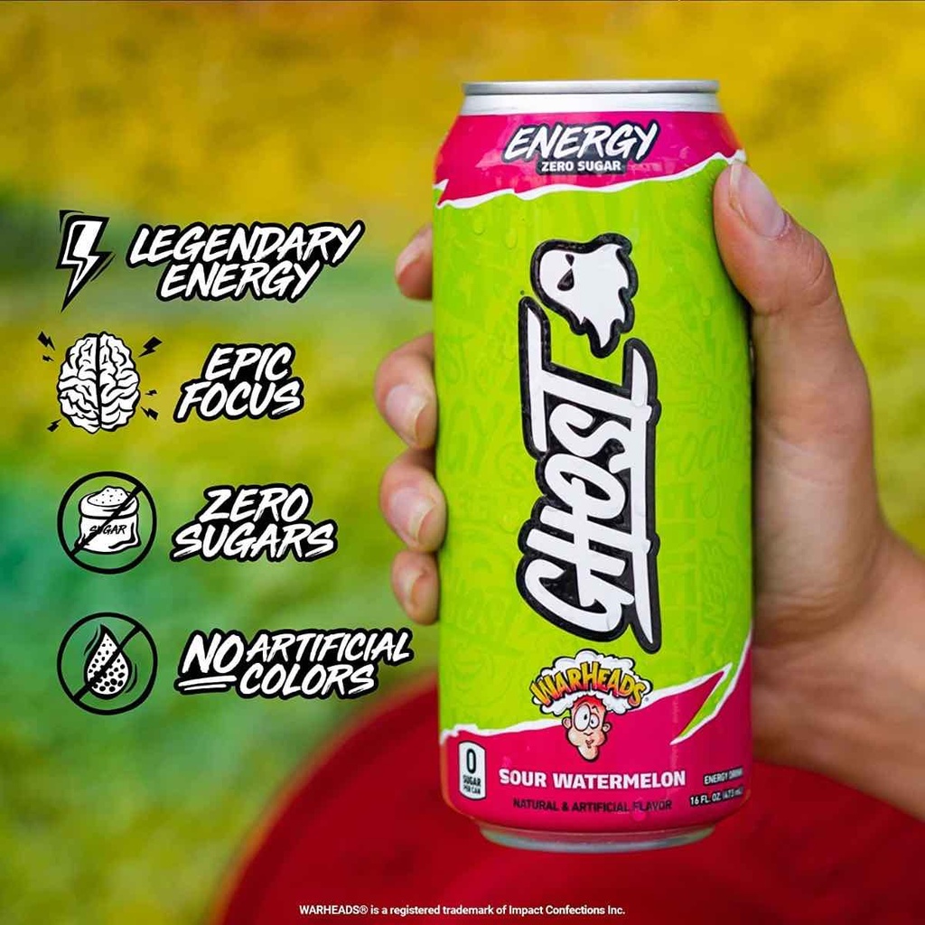 GHOST ENERGY 16 OZ 12 PK WARHEADS SOUR WATERMELON