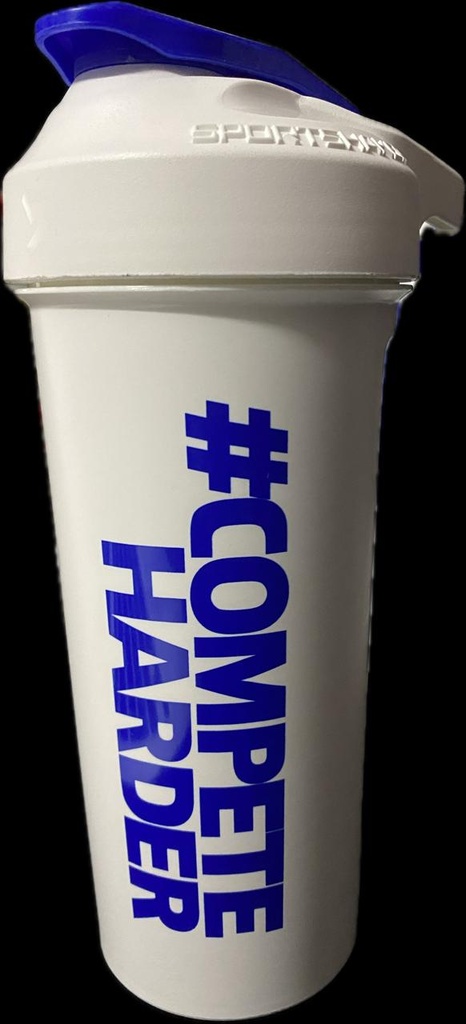 SHAKER GAT SPORT 20 OZ WHITE WIT LOGO BLUE