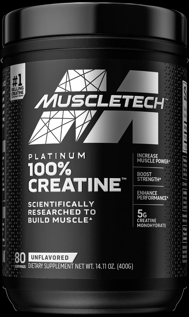 MUSCLETECH PLATINUM CREATINA 400g 80 SERVICIOS