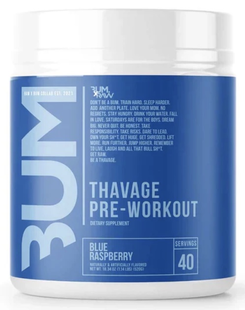 RAW CBUM THAVAGE PRE-WORKOUT 40 SERV